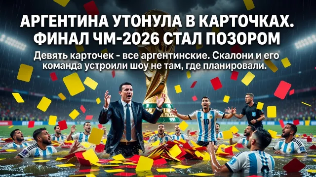 Аргентина утонула в карточках. Финал ЧМ-2026 стал позором